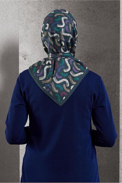 Alvina Alvina Patterned Scarf 8504 - Slimmed and Cut Detail