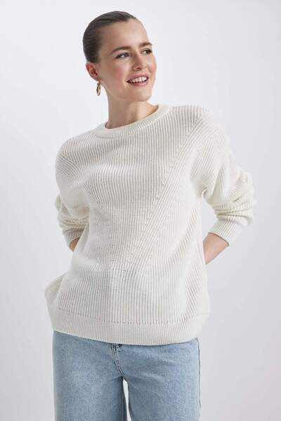 DeFacto Regular Fit Велосипедний комір Basic Трикотажний светр H6905AZ23WN