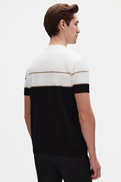 D'S Damat Ds Damat Slim Fit Екрю Літній трикотажний футболка