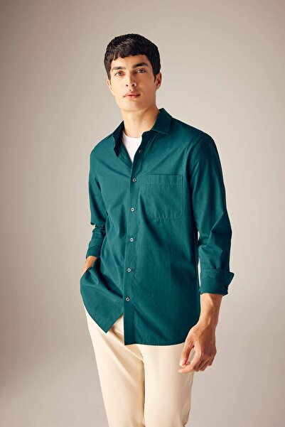 DeFacto Regular Fit Poplin Long Sleeve Shirt A8030Ax23Au