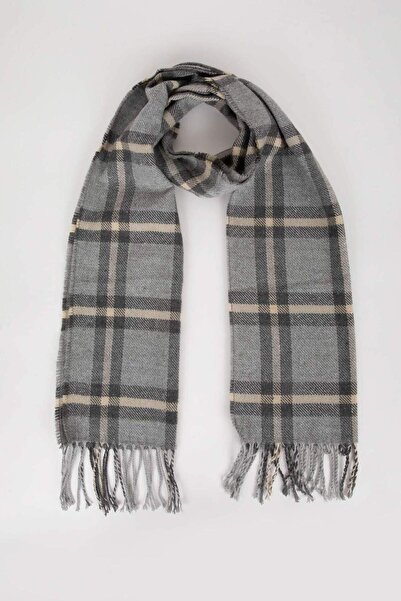DeFacto Men's Plaid Patterned Woven Scarf A7392Ax23Wn