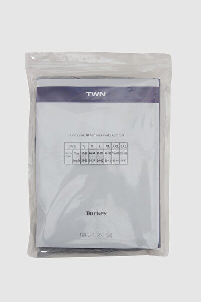 Twn Gray Standard Fit Breathable Sweat-Absorbing 100% Cotton 6-Piece Undershirt