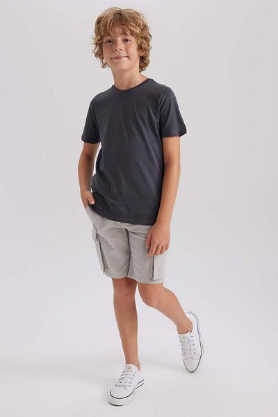DeFacto Boy's Crew Neck Basic Plain Short Sleeve T-Shirt B0667A8Ns