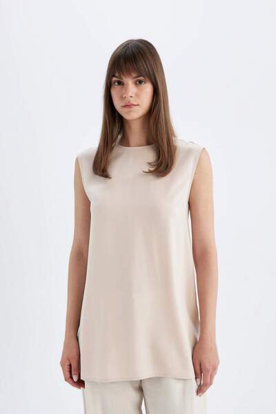 DeFacto Regular Fit Crew Neck Tank Top Tunic A8171Ax23Sm