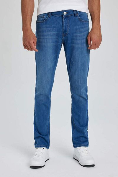DeFacto Pedro Slim Fit, model îngust, talie normală, pantaloni de jeans cu picioare înguste A8935AX23SM