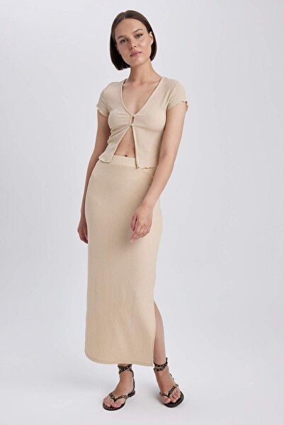 DeFacto Hasított Maxi szoknya A8308AX23SM