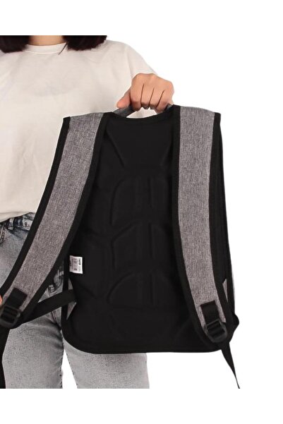 Temel My Polo Backpack Pink White Striped Gray 8860