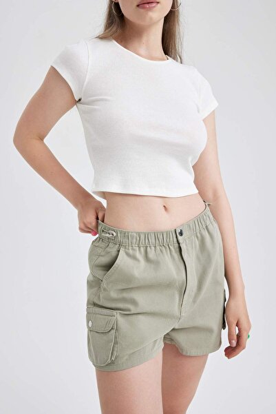 DeFacto Cool Fitted Ribbed Kurzarm-T-Shirt B1628AX23HS