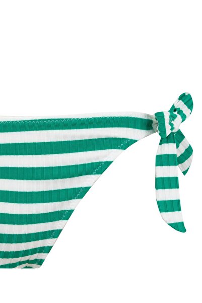 DeFacto Fall in Love Regular Fit Çizgili Ribana Bikini Alt B0384AX23HS