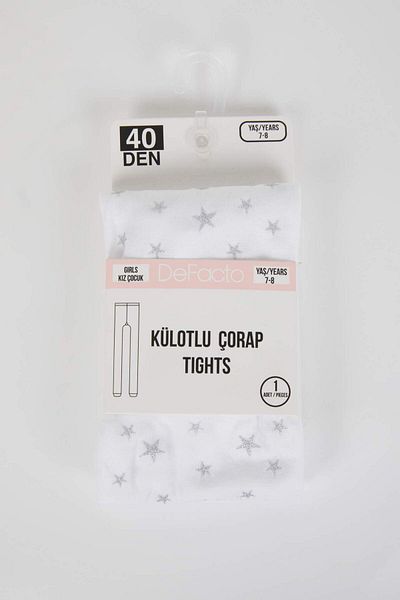 DeFacto Girl's Star Patterned Pantyhose School Socks Z8767A6Ns