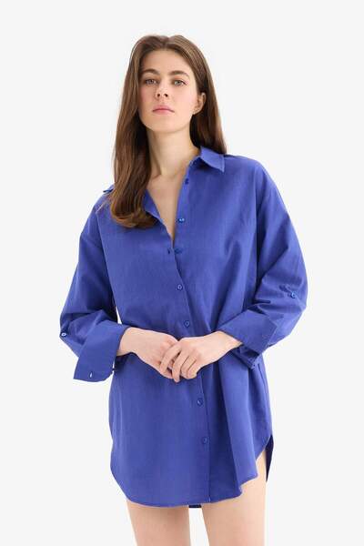 DeFacto Fall in Love Regular Fit Pamuklu Plaj Gömleği W8241AZ23SP