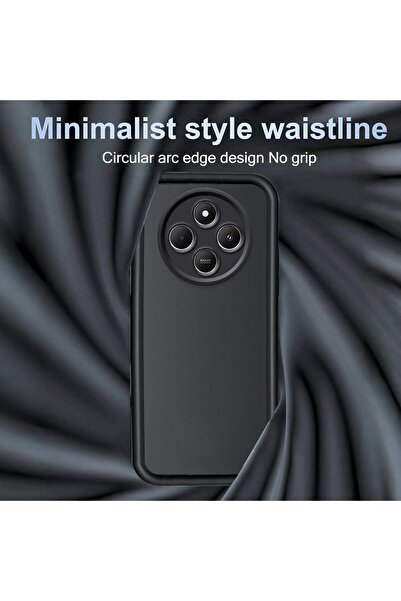 Fibaks Xiaomi Redmi 14C Compatible Case with Camera Protection Soft Textured Shock Absorbing Burgundy Silicone Cover