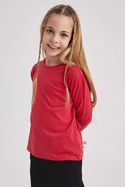 DeFacto Lányok gyermek nyakú, hosszú ujjú póló Z4192A623SP