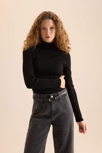 DeFacto Slim Fit Slim Fit Turtleneck Sweater X7912Az22Wn