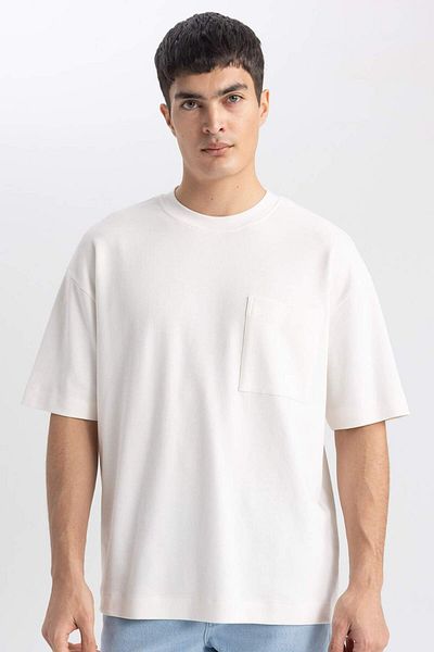 DeFacto Oversize Fit Crew Neck Basic T-Shirt T3661Az21Sm