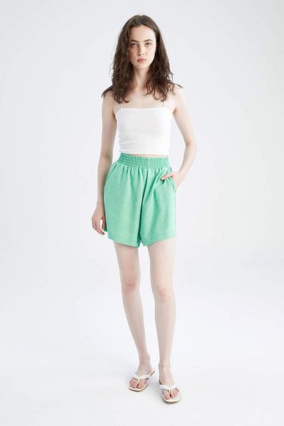 DeFacto Relax Fit Normal Waist Linen Blend Shorts W5320Az22Sm