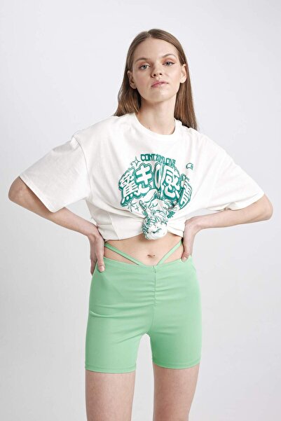 DeFacto Coool Waist Tie Detailed Biker Leggings Y1755Az22Sm