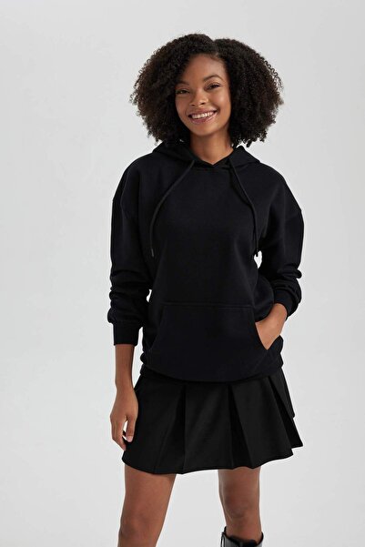DeFacto Oversize Fit Hooded Thick Sweatshirt M3417Az22Wn