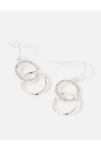 Accessorize Birbirine Geçmeli Küpe Silver