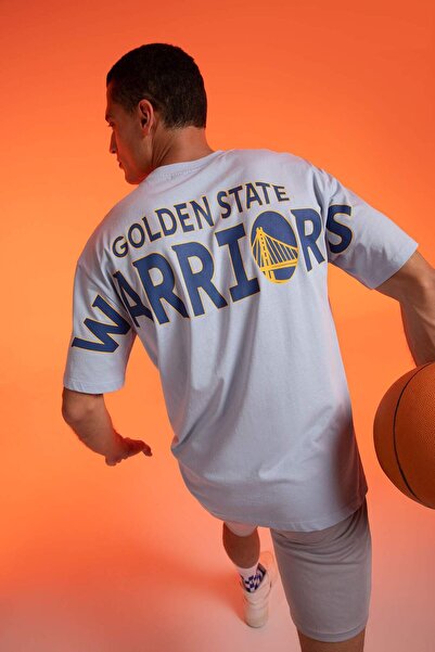 DeFacto DeFactoFit NBA Golden State Warriors Boxy Fit 100% βαμβακερό μπλουζάκι Y3000AZ22HS