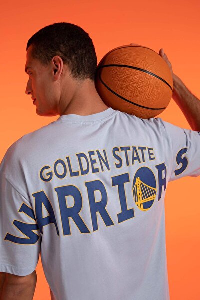 DeFacto DeFactoFit NBA Golden State Warriors Boxy Fit 100% βαμβακερό μπλουζάκι Y3000AZ22HS