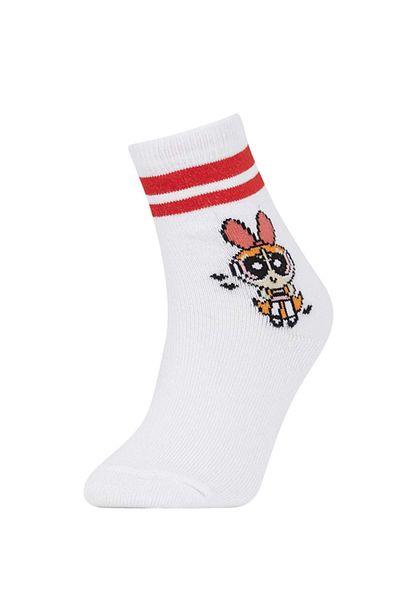 DeFacto Șosete lungi din bumbac din 2 piese pentru fete Powerpuff Girls X2217a6ns
