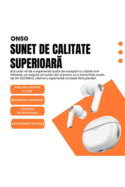 SoundPEATS Căști wireless Air4 Pro, albe