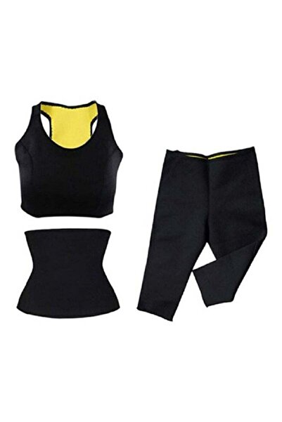 Generic 3PCS Adjustable Waist Trainer Set , Sport Hot Sweat Fitness Vest Leggings and Waist Support Belt M
