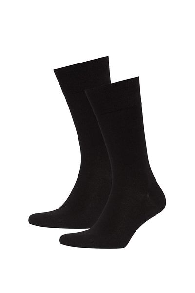 DeFacto Std Men's Bamboo Seamless Long Socks Set of 2 - Y0470Azns Classic