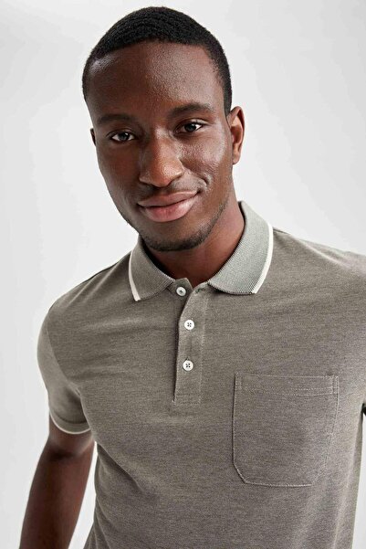 DeFacto Μπλουζάκι με κοντό μανίκι Polo Neck Regular Fit T7645AZ22SP
