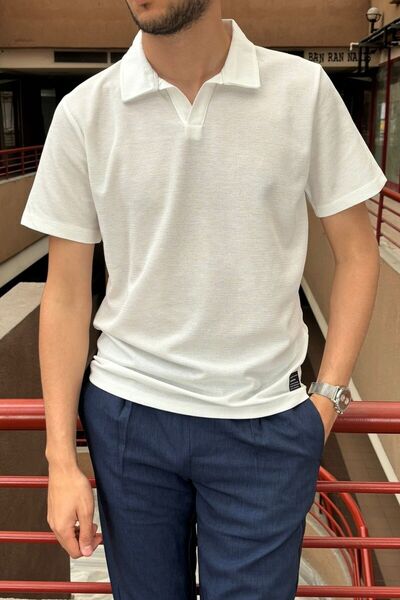 inpool Ανδρικό μπλουζάκι πόλο με λαιμόκοψη - Old Money Culture, χωρίς κουμπιά...