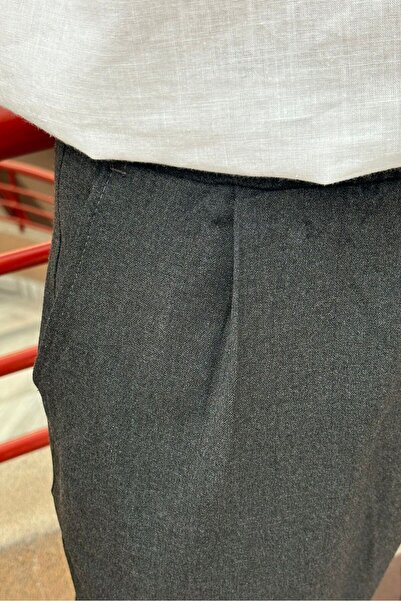 inpool Stretchy Slim Fit Jogger Pants - Old Money Culture με πλισέ και ελαστικό στη μέση 24INP199D