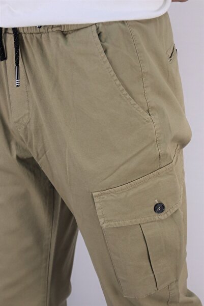 inpool Cotton Gabardine Fabric - Oversize Cargo Pocket Pants 256, Waist Lace