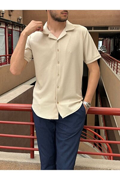 inpool Cămașă fără șifon pentru bărbați Old Money Culture, cu snur - Guler Ap...