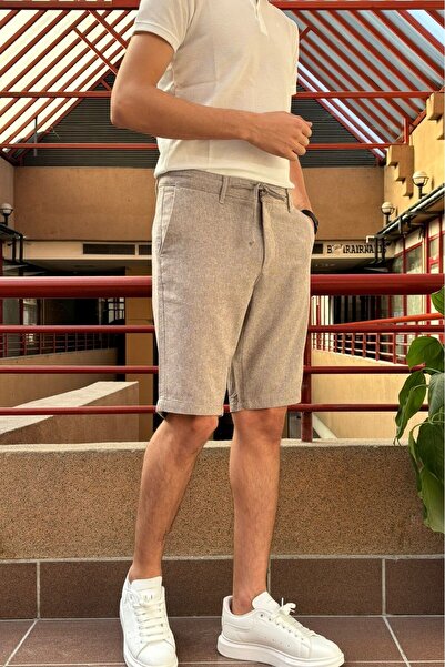 inpool Ανδρικό, Δαντέλα στη μέση, Παλιά χρήματα, Βαμβακερό, Λινό υφαντό σορτς 24INP281