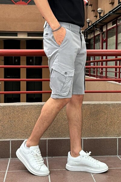 inpool Erkek, Yazlık, Esnek, Pamuklu, Kargo Cep, Gabardin Şort 24ınp161