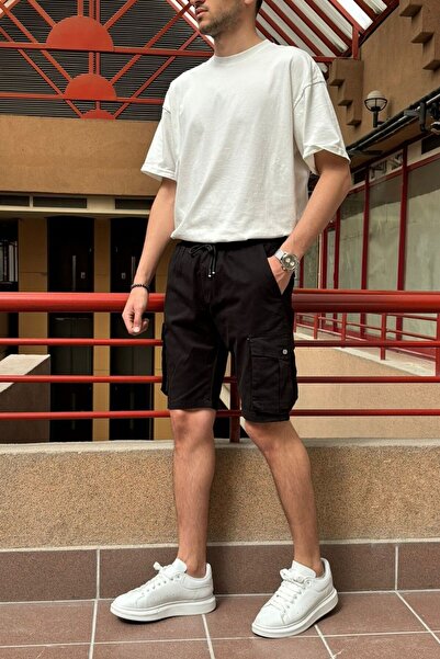 inpool Ανδρικό, Λάστιχο στη μέση, Τσέπη Cargo, Κορδόνι, Σορτς με πτερύγιο πίσω τσέπης