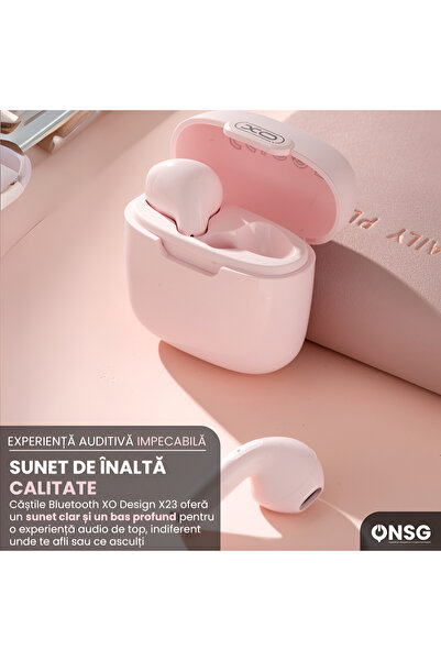 design xo Xo X23 Bluetooth In-ear Headphones, Pink