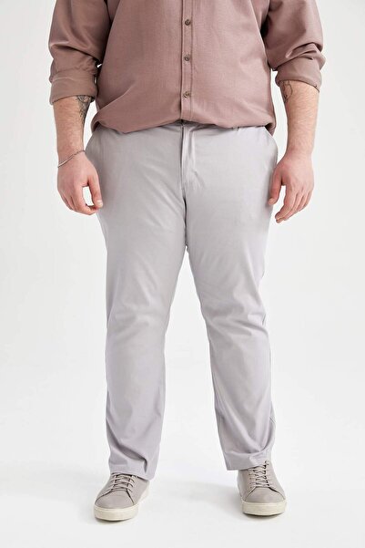 DeFacto Regular Fit Chino Canvas Trousers Gabardine Pocket Straight Leg T1052Az22Sp