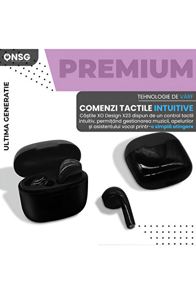 design xo Căști intraauriculare wireless Xo X23, negre