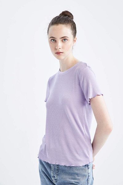 DeFacto Tricou slim cu mânecă scurtă, cu gâtul rotund, K7064az22sm