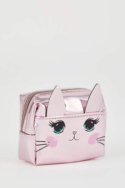 DeFacto Women's Cat Printed Zippered Coin Purse W6316Azns