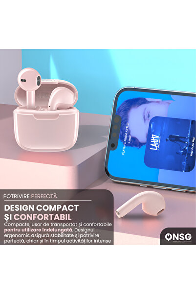 design xo Xo X23 Bluetooth In-ear Headphones, Pink