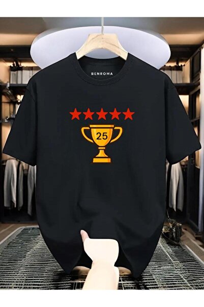 E-ROMA تي شيرت مطبوع عليه بطولة للجنسين