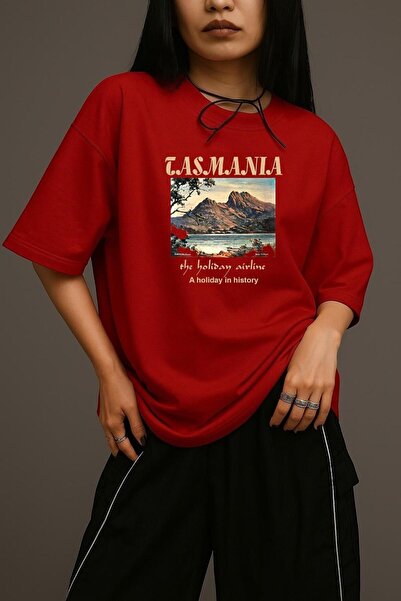 DM DOLCE MORE TRICOU OVERSIZE UNISEX CU PRINT TASMANIA