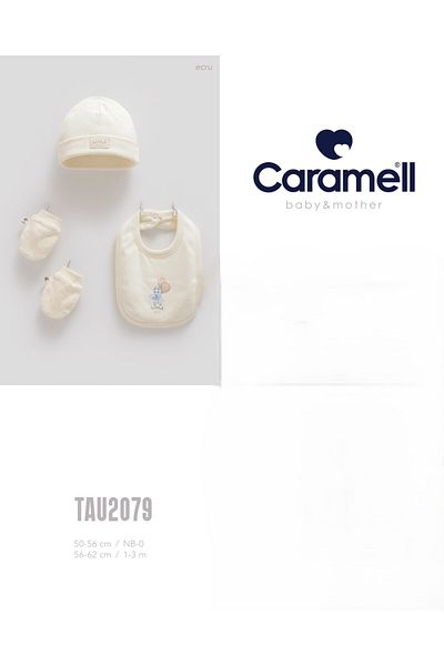 Caramell My Baby Kumsal 4-Piece Set Accessory Gloves Apron Beanie Soft Color 2079