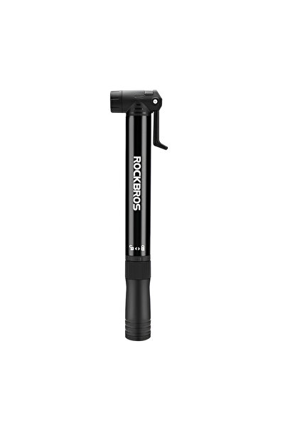 ROCKBROS Manual Bicycle Pump With Integrated Screwdriver, Maximum Pressure 8.3 Bar, Black