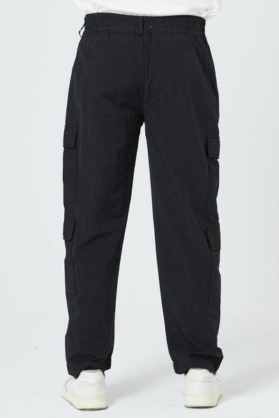 EXPIER Чоловічі літні штани з кишенями з боків, прямим кроєм, розслабленим кроєм та плоскими штанинами