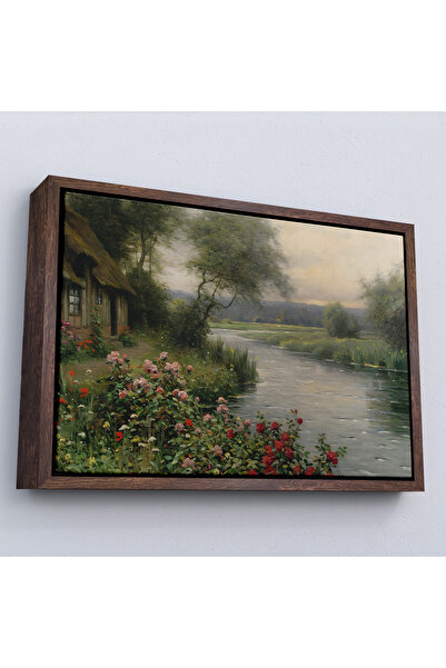 Sellor Ahşap Çerçeveli Louis Aston Knight, A River İn Normandy İsimli Tablosu