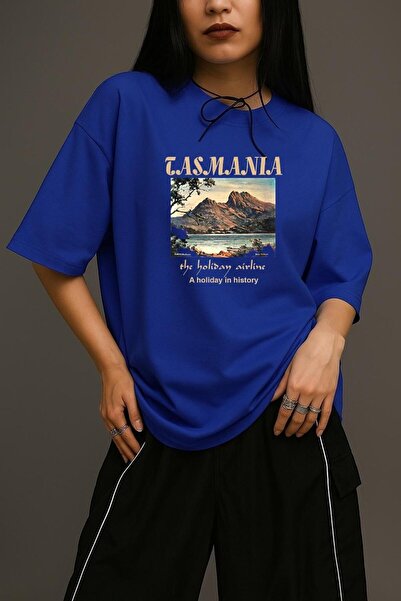 DM DOLCE MORE تي شيرت تسمانيا مطبوع للجنسين مقاس كبير